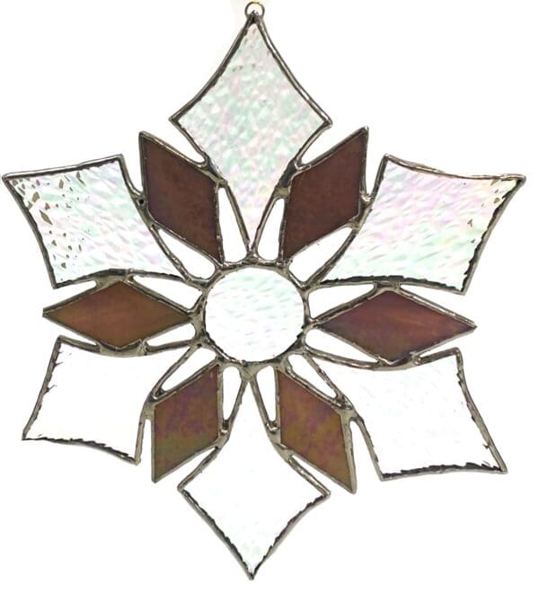 Stained Glass Hanging Snowflake - Image 2