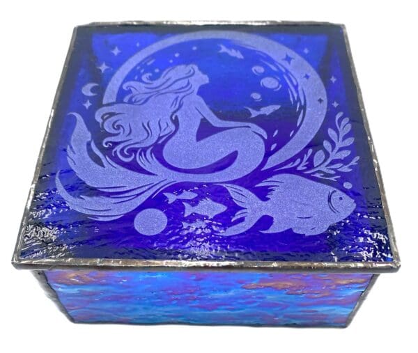 Stained Glass Jewelry Box with Mermaid