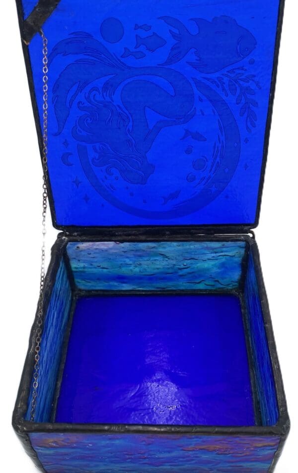 Stained Glass Jewelry Box with Mermaid - Image 3