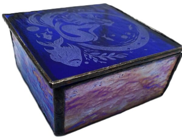 Stained Glass Jewelry Box with Mermaid - Image 2