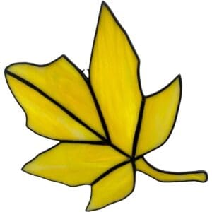 A yellow leaf is shown in this picture.