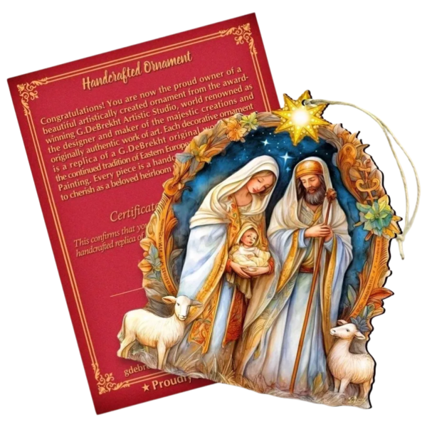 Wooden Nativity Scene Ornament - Image 2